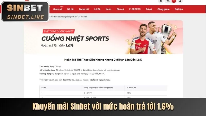 Cá cược thể thao trên ứng dụng 555BET Casino